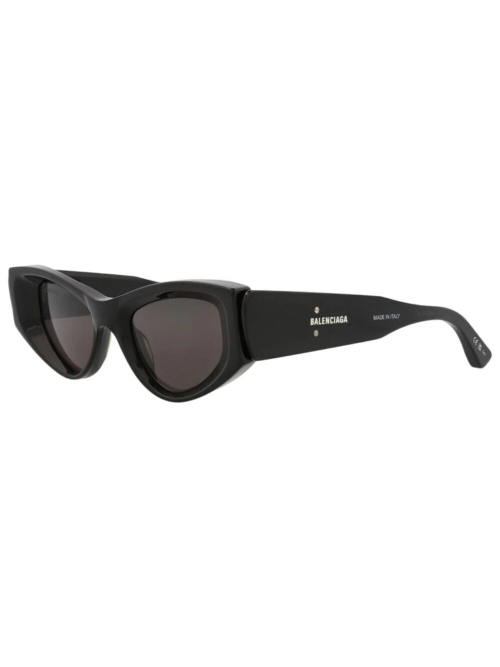 New Balenciaga Women's Sunglasses Cat Eye Acetate Frame Black Black Grey